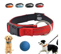 Magnetic Dog Collar, Collars for Senior Dogs, Magnetic Safety Reflective Dog Collar, Adjustable, Double-Layer Fabric with Breathable for Most Dogs (Red)