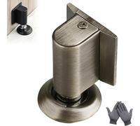 Magnetic Door Stopper, 2026 New Door Wedge Stopper, Upgrade Magnetics Doors Stoppers for Bottom, No Drill Invisible Doorstops for Inside Doors, Heavy Duty Magnetic Catch Holder (Bronze)