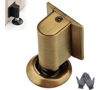 Magnetic Door Stopper, 2026 New Door Wedge Stopper, Upgrade Magnetics Doors Stoppers for Bottom, No Drill Invisible Doorstops for Inside Doors, Heavy Duty Magnetic Catch Holder (Yellow)