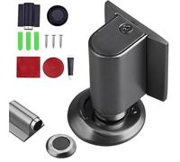 Magnetic Door Stopper, Upgrade Magnetics Doors Stoppers for Bottom, No Drill Installation Invisible Design, Wall and Floor Protection, Universal Fit for Interior Doors and Home Use (Gray)
