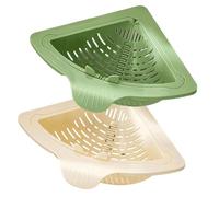 Magnetic Drainage & Filter Basket, Punch-Free Triangular Sink Strainer with Twist-Open Bottom, Strong Magnetic Fix, Food Scraps Catcher for Washing Fruits & Vegetables