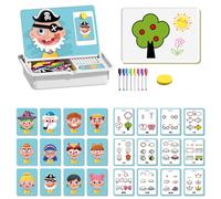 Magnetic Dress Up Puzzle,Magnetic Puzzles Face D-RESS Up Travel Game,Enhances Creativity and Learning Portable & Easy Storage for Kids (Expression Changing)