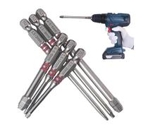 Magnetic Drill Bit Set, Hex Shank Screwdriver Kit, 6 Piece Precision Driver Tool, Alloy Steel Fastener Insert Set, Electric Manual Repair Accessory, Furniture Assembly Workshop Jobsite Home