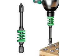 Magnetic Drill Bits, Cross Head Bit Set, 65mm/2.56 inch 6.35mm/0.25 inches Electric Screwdriver Anti-Slip Shank, Precision Nut Attachment Extension, 10 Pieces for Home Repair Projects