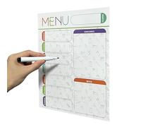 Magnetic Dry Erase Calendar, Coated Paper Fridge Board, Weekly Planner and Schedule Organizer for Kitchen Refrigerator with Checklist Space for Notes Shopping and Task Reminders
