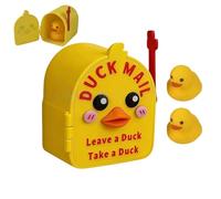 Magnetic Duck Mailbox - 3D Printed Magnetic Cabin Mail Holder with 2 Ducks, Cruise Ship Door Decoration Organizer for Family Sailor Kids Cabin Wall Pool Birthday Spring Party Use