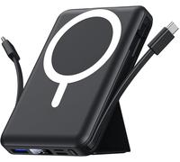 Magnetic External Battery Compatible With Magsafe, 10000mah Wireless Powerbank Fast Charge Pd 22.5w With 2 Cable And Stand And Led Display, Compatible With Iphone 16/15/14/13/Pro/Pro Max/Plus