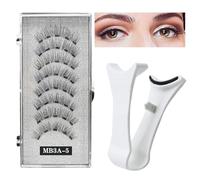 Magnetic Eyelashes - 2 paires Faux Eyelashes with Applicator, Natural No Glue Lashes For Long-Lasting Eye Makeup For Women And Girls Magnetic Eyelashes Kit - Comprend 2 paires of Natural False
