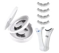 Magnetic Eyelashes | Magnetic Eyelashes With Applicator | False Eyelashes Magnetic | Magnetic Eyelashes Natural Look | Curly Eyelashes Adhesive | Reusable & Easy To Wear No Glue Needed | For Women