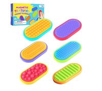 Magnetic Fidget Toy - ABS Silicone 5cm, Fidget Slider, Silent Feedback | Textured Sliding Control, Sensory Desk Toy, Stress Relief for Office, Classroom, Travel, School, Adults, Children