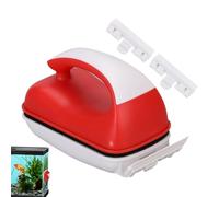 Magnetic Fish Tank Cleaner, Aquarium Scraper, Algae Removal Brush, Double-Sided Scrubber, Scratch- Design, Strong Magnet Hold, Easy Use, for Freshwater, Saltwater, Aquariums, (PP)