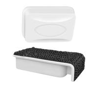 Magnetic Fish Tank Glass Cleaner - Streamlined White Aquarium Cleaning Brush, Compact 3x2.8x5cm Size, Strong Magnet Design for Easy Window and Glass Door Cleaning, Practical Tool for Aquariums