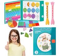Magnetic Fraction Demonstration Book, Magnetic Book for Kids, Educational Maths Games, Fraction Magnet Learning Toy, for Toddlers and Elementary Students (1pc)