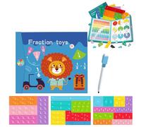 Magnetic Fraction Demonstration Book, Stem Magnetic Math Master Set - 102 pcs, Magnetic Fraction Disc Set, Fraction Learning Building Block (#2)