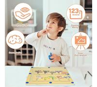 Magnetic Game Maze Montessori Preschool Motor Skills Toy Learning Activities Fine Motor Skills Wood Colors Sorting Game Magnets for Kids Ages 3 4 5 6 7 Year Old Girl Gift