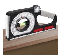 Magnetic Gauge - 9 Inch Aluminum Ruler Angle Measurement Tool, Measuring Instrument for Walls Floors Roofs Pipes Trees | Masonry Work, Floor Leveling Verification, Drainage Grade Setting