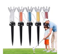 Magnetic Golf Tees - Lot de 2 tees de golf magnétiques à 360 degrés pour intérieur et extérieur, design bounce avec connexion à cordon, support de balle accessible pour l'intérieur et l'extérieur