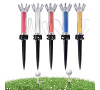 Magnetic Golf Tees - Magnetic Golf Tee Set,360 Degree Indoor Practice Tees, Bounce Design with Rope Connection, Accessible Ball Holder for Indoor and Outdoor,Connection Ball Holder, Multi Color