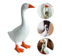 Magnetic Goose Duck Key Holder Cute Resin Goose Duck Statue Key Storage Ducks Gifts Hanger Resin Gooses Ducks Statue Sculpture Funny Desk Decor for Kitchen Office Bathroom Living Room Decor