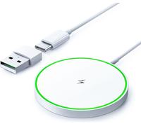 Magnetic Induction Charger For Iphone, 15w Fast Charger Compatible For Apple Magsafe, White Wireless Charger For Iphone, Charging Station For Apple And Airpods, Wireless Charger