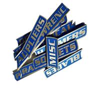 Magnetic Labels - Tools Box Tags for Organization | 12 Reusable 3D Printed Magnetics Tag with Easy Apply Features for Steels Carts Drawers Cabinets and Garage Storage Solutions, 2.17-6.89 Inches