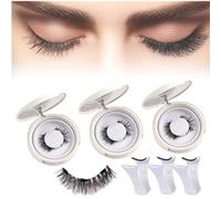 Magnetic Lashes, Magnetic Eyelashes With Applicator, Quick Easy Safe No Glue or Liner Needed (Fuller, 3 PCS)