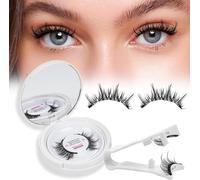 Magnetic Lashes With Magnetic Applicator,5 Magnets Per Piece,Durable And Reusable,Magnetic Eyelashes Natural False Eyelashes,No Glue Required,Easy To Wear And Long Lasting (1 Pair,Vibrant)