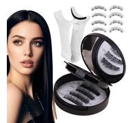 Magnetic Lashes Women, Waterproof Eyelash Kit Applicator, 9.8/7.6/3.3 Inches, Easy Lash Wear, Reusable Lashes, Natural Look Finish for Daily Makeup, Special Events, Black and White