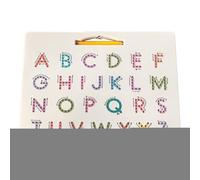 Magnetic Letter Board, Alphabet Toys Double Side, Reversible Writing Board, 12.2x10.04x0.79 Inches Pen and Beads, Educational Puzzle for Preschool, Classroom, Kindergarten, Homeschool Learning Fun