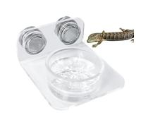 Magnetic Lizard Ledge - Gecko Chameleon feedingDish , Reptile Food Ledge for Tree Frogs , Magnetic Reptile feedingPlatform | Arboreal Enclosure Space Saving Dish, Glass Terrarium Side Mount Feeder