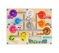 Magnetic Maze Board, Puzzle Game Toy, STEM Learning Activity, 11.81x8.86x0.71 inches, Hand-Eye Coordination Challenge, Color Matching Skill Builder, Toddler Preschool Educational Boys Girls Use
