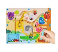 Magnetic Maze Board, Puzzle Learning Game, Engaging STEM Puzzle Play, Safe Enclosed Bead Design, Educational Toy for Preschool Use, Kids, School, Home, 11.81x8.86x0.71 inches