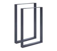 Magnetic Mobel Lot de 2 Pieds de Table en métal pour Bureau, Table à Manger, Pieds de Table, Patins de Table, 70 x 72 cm, Anthracite, Profil 6 x 2 cm
