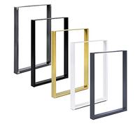 Magnetic Mobel Set de 2 Pieds de Table en Profilés d'acier 60x20 mm - Choix de Taille et de Couleur (80x72 cm, Blanc)
