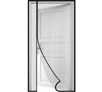 Magnetic Mosquito Net Door, Anti-Fly Curtain Noir Side Opening 165x235cm, No Drilling, for Most Types of Windows or Balcony Doors