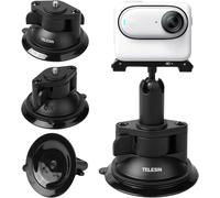 Magnetic Mount + Suction Cup Kit for Insta360 Go3, Motorcycle Car Window Windshield Dashboard Metal Tube Bar Roller Attachment for Insta 360GB 3 Accessories