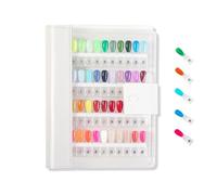 Magnetic Nail Book, 120 Nail Color Display Book Organizer with 120 Magnetic Tips, Nails Books, Professional Salon Nails Art Colors Charts, for Manicurist (180 Colors)
