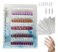 Magnetic Nail Book, 2025 New Nail Color Display Book, Art Salon Design Booklet for Manicurist, Magnet Removable Blank Sample Display Organizer (Blue,240Pc)