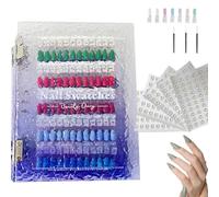 Magnetic Nail Book, 2025 New Nail Color Display Book, Art Salon Design Booklet for Manicurist, Magnet Removable Blank Sample Display Organizer (Dark Blue,240Pc)