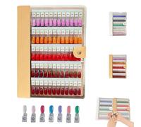 Magnetic Nail Book, 240 Nail Color Display Book Organizer with 240 Magnetic Tips, Professional Salon Nails Art Color Chart & Practice Stand for Easy Preview & Storage (Brown,180Pcs)