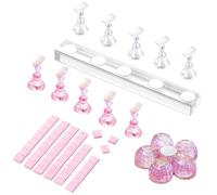 Magnetic Nail Holder - Acrylic Organizer for Manicure | Double-Sided Tape Stand for Women Girls Beginners, Home Salon Table Vanity Photography nail arts Collection