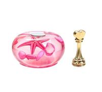 Magnetic Nail Stand - Resin Base Display Organizer Embedded Seashell Split Heart Shaped Alloy Nail Practice Stand for Beginner Professional Painting DIY Finger Hand Home Use Tool, 1pcs
