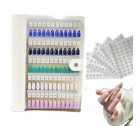 Magnetic Nail Swatch Book, 120 Nail Color Display Book Organizer, Magnet Removable Blank Nail Sample Display Organizer, Nail Art Salon Design Display Booklet for Manicurist (White)