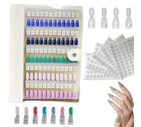 Magnetic Nail Swatches Book, 120/180/240 Nail Color Display Book, Magnet Blank Nail Organizer Storage, with Transparent Nails, Nail Art Salon Design Display Booklet for Manicurist (White,120Pc)