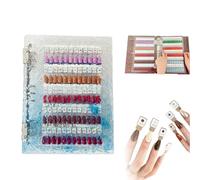 Magnetic Nail Swatches Book, 120/180/240 Nail Color Display Book, Magnet Blank Nails Organizer Storage, Easy Preview, Nails Art Salon Design Display Booklet for Manicurist (240Pcs,Blue)