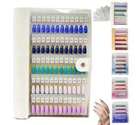 Magnetic Nail Swatches Book, 120/180/240 Nail Color Display Book, Professional Magnet Removable Blank Nail Sample Display Organizer, Nail Art Salon Design Booklet, for Manicurist (white,240pc)