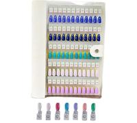 Magnetic Nail Swatches Book, 120 Nail Color Display Book, 2025 New Nails Color Display Books, Easy Swatches & Try-On, No Need Pasting, No Need Glue (white,120 colour)