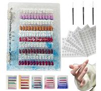 Magnetic Nail Swatches Book, 2025 New 120/180/240 Nail Color Display Book, Magnet Blank Nail Organizer Storage, Nail Art Salon Design Display Booklet for Manicurist (Blue,120Pc)