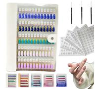 Magnetic Nail Swatches Book, 2025 New 120/180/240 Nail Color Display Book, Magnet Blank Nail Organizer Storage, Nail Art Salon Design Display Booklet for Manicurist (White,180Pc)