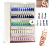 Magnetic Nail Swatches Book, 2025 New Nail Color Display Book, Professional Magnet Removable Blank Nails Sample Display Organizer, Nails Art Salon Design Booklet for Manicurist (Beige,240pc)